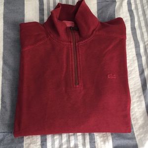 Lacoste half zip cotton sweater!!! I